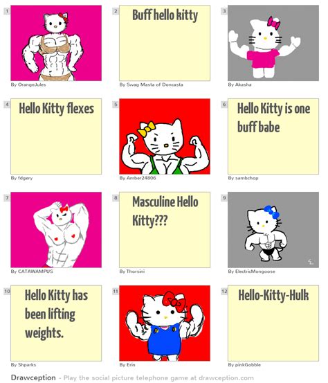 Buff Hello Kitty Drawception