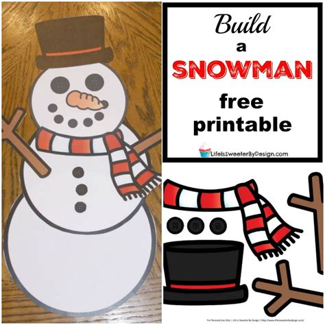 Build A Snowman Free Printable