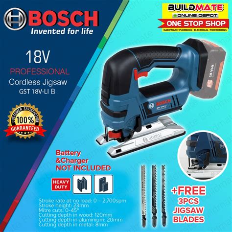 Buildmate Bosch Professional Cordless Jigsaw 18V Bare Tool Unit Only