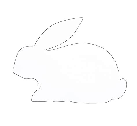 Bunny Outline Printable Rabbit Template For Craft Silhouette Jpg