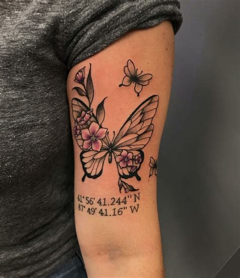 Delicate Beauty: Butterfly and Flower Tattoo Designs