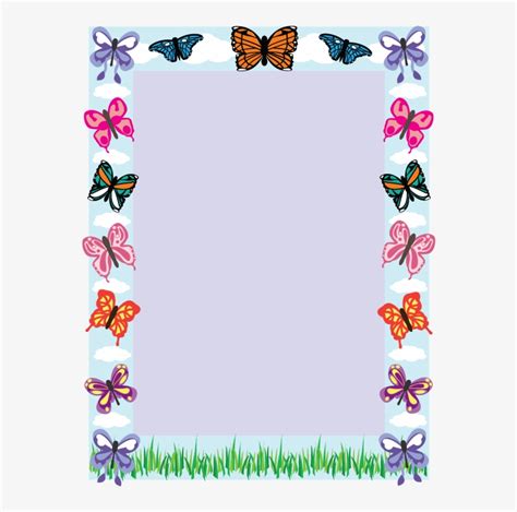 Butterfly Border Designs For Paper Free Mothers Day Borders Free Transparent Png Download