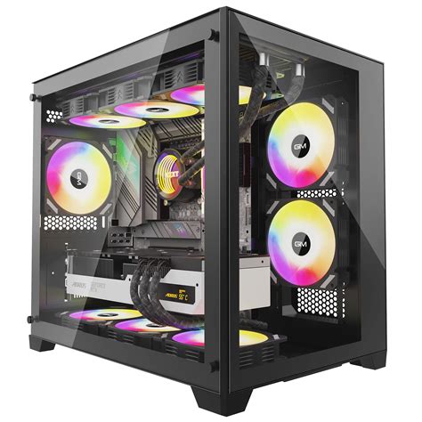 Buy Gim Micro Atx Pc Case With 2 Tempered Glass Panels Mini Tower Gaming Computer Case With 2