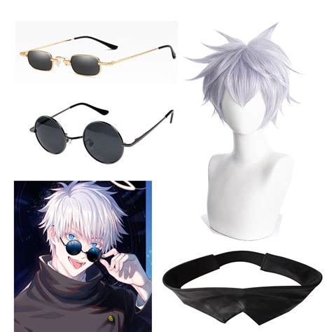 Buy Gojo Satoru Wig With Blindfold Gojo Satoru Glasses For Jujutsu