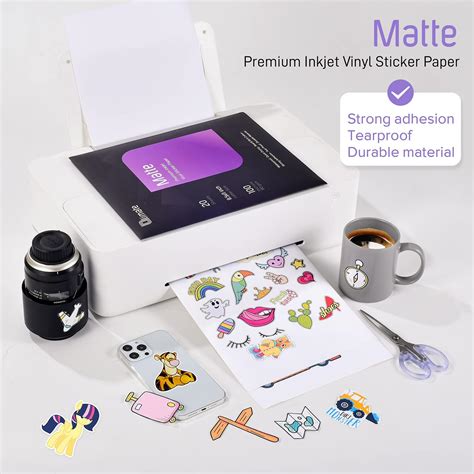 Buy Olimate Premium Printable Vinyl Sticker Paper Waterproof 20 Matte