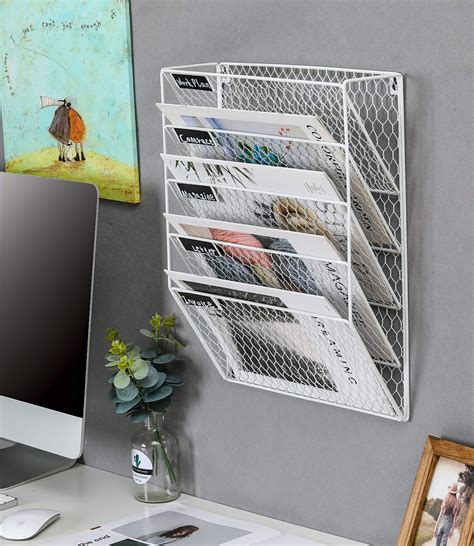 Buy Pag Hanging Wall File Holder Organizer Metal Chicken Wire Wall