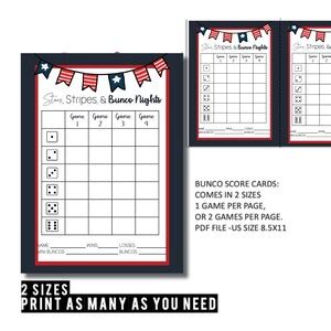 Buy Patriotic Bunco 4Th Of July Bunco Printable Bunco Bunco Score Sheet Printable Bunco Cards Score Card Tally Sheet Table Numbers Online In India Etsy