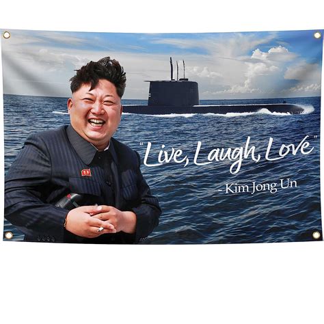 Buy Toppest Kim Jong Un Live Laugh Love Flag 3X5ft Banner College Dorm Online At Desertcart Uae