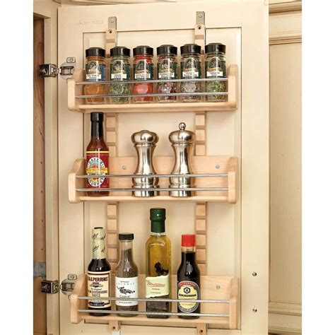 Cabinet Door Spice Rack Wood Door Mounted Spice Rack Cabinet Door