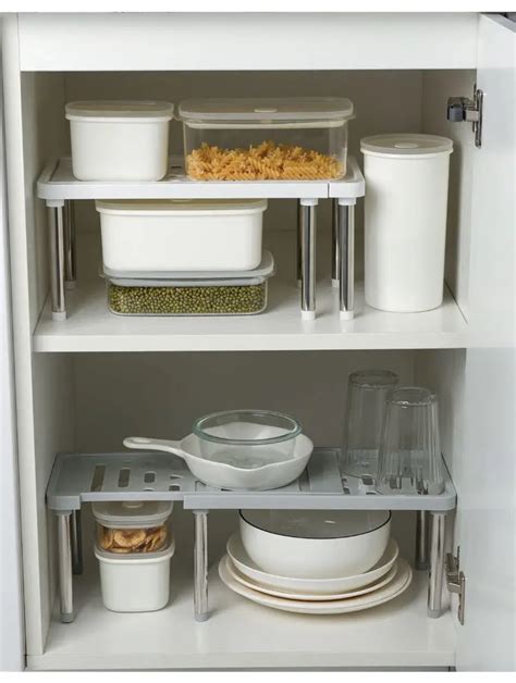 Cabinet Shelf Organizers Pp Kitchen Countertop Temu