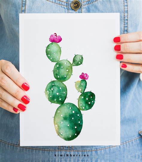 Cactus Print Printable Cactus Art Botanical Prints Etsy