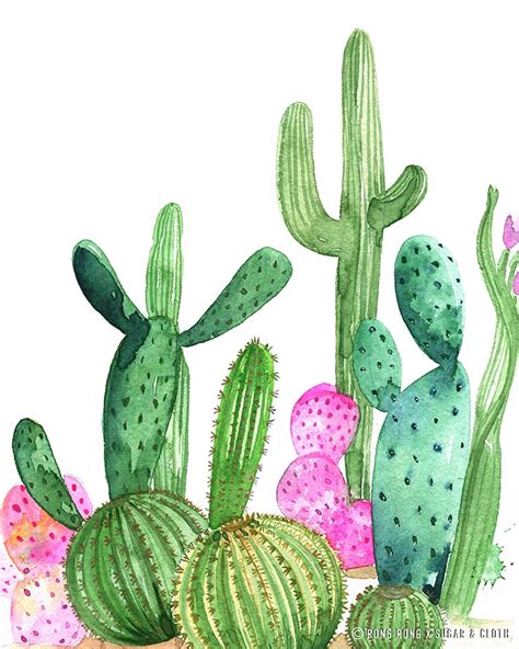 Cactus Printable Art Etsy Etsy Printable Art Cactus Cactus Printable