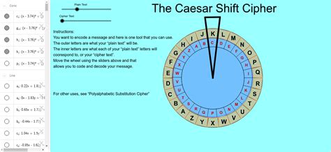 Caesar Cipher Geogebra