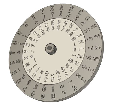 Caesar Shift Cipher Wheel By Rod Download Free Stl Model Printables Com