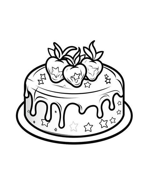 Cake Coloring Pages For Kids Free Printables Kids Art Craft