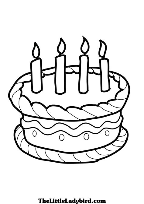 5 Sweet Cake Coloring Pages to Print Now