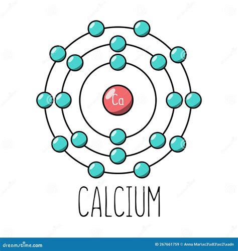 Calcium Atom Bohr Model Stock Vector Illustration Of Design 267661759