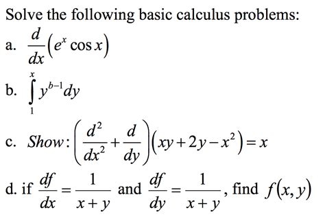 Calculus Problems Examples