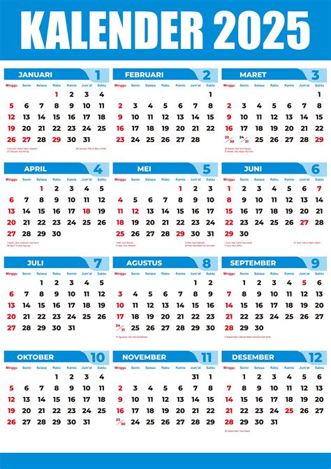 Calendar 2025 Indonesia