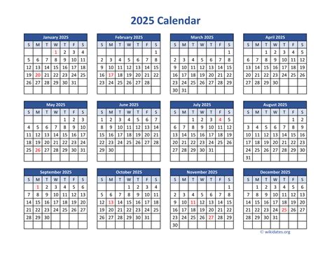 Calendar 2025 Pdf Free Download