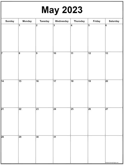 Calendar Free Printable 2023 May Printable Templates Free