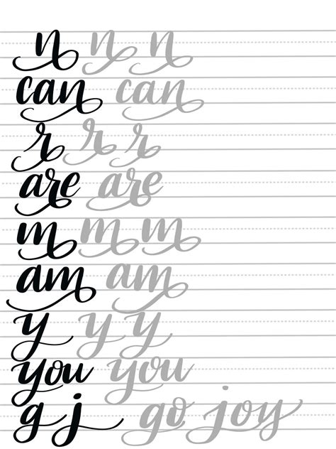 Calligraphy Practice Sheets Printable