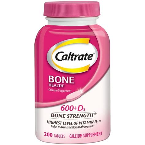 Caltrate Bone Health 600 D3 Calcium Tablets 200 Ct Walmart Com