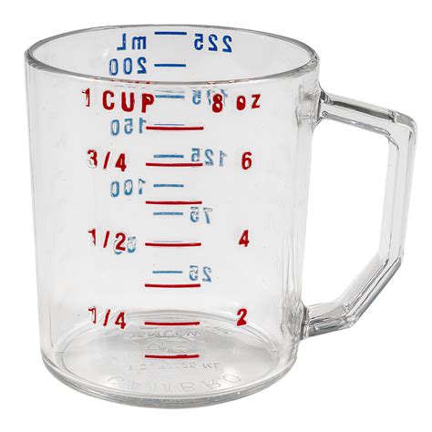 Cambro 25Mccw135 Camwear 1 Cup Clear Measuring Cup