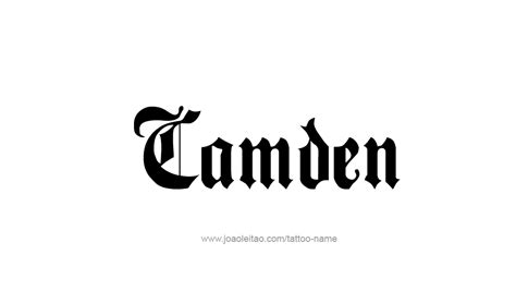 Camden Name Tattoo Designs