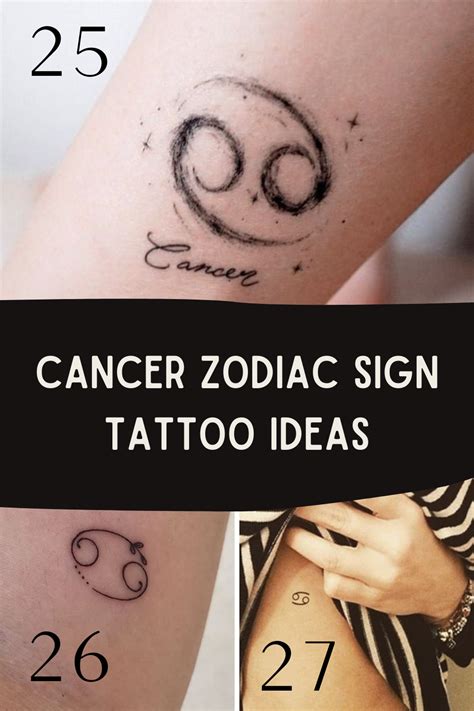 Cancer Zodiac Sign Tattoo Ideas