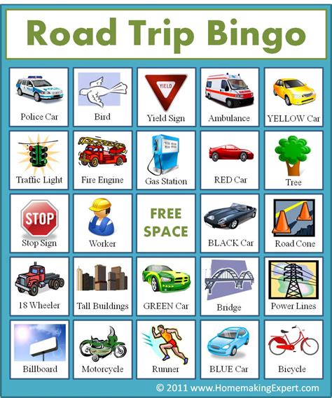 5 Fun Car Bingo Printables for Kids