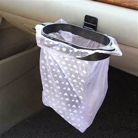 Car Styling Trash Bag Holder With 40Pcs Garbage Bag Car Hanging Rubbish Bin Car Rubbish