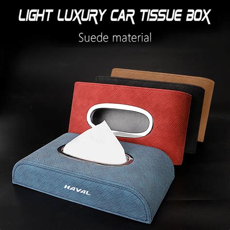 Car Tissue Box Suede Paper Towel Holder Car Interior For Haval H6 2022