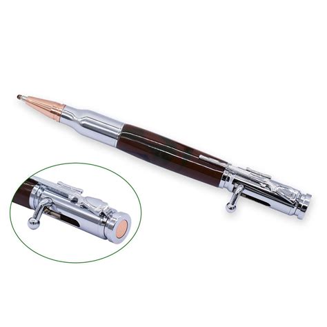 Carbatec Chrome Rifle Bolt Action Pen Kits Carbatec