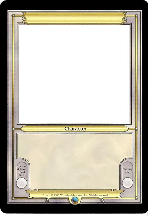 Card Template Magic The Gathering Cards Design Templates