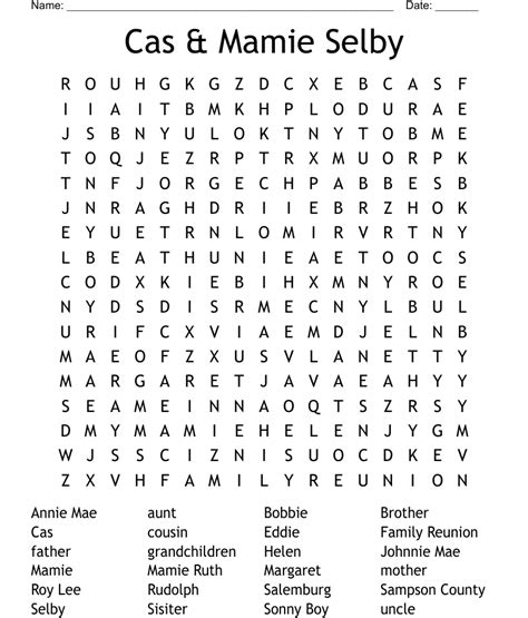 Cas Word Search Wordmint