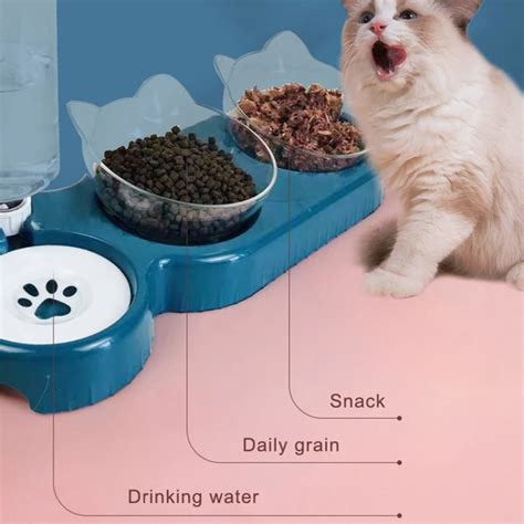 Cat Bowl Automatic Food Water Dispenser Doggie Door