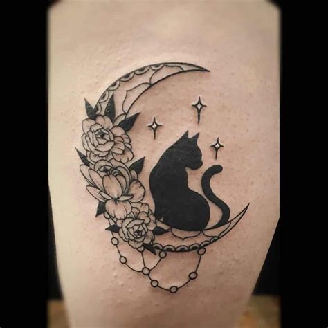 10 Unique Cat Moon Tattoo Designs You'll Love