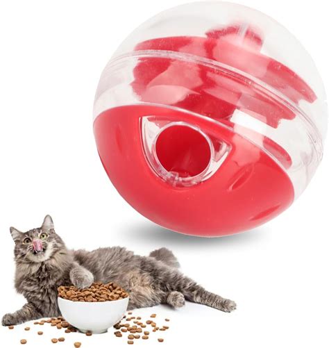 Cat Treat Dispenser Toy Fun Interactive 360Degreerotating Food Leakage