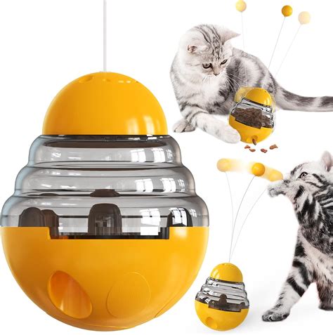 Cat Treat Dispenser Toy Interactive Cat Puzzle Toy For Indoor Cat Kitty