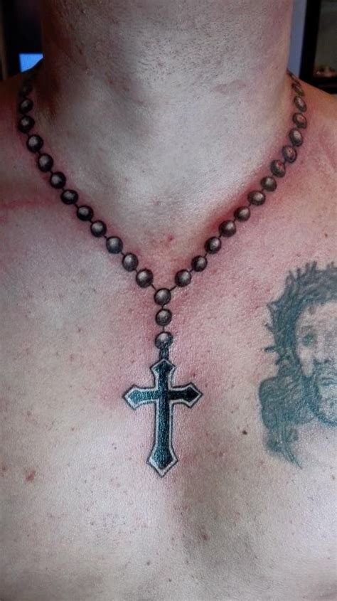 Catholic Cross Necklace Tattoo