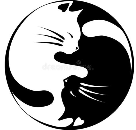 Cats Yin Yang Stock Vector Illustration Of Opposites 51417762