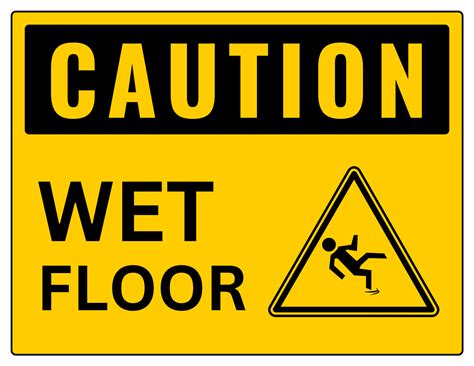 Caution Wet Floor Sign Printable