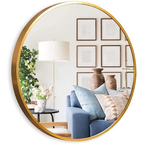 Caysin Round Mirror Circle Mirror 16 Inch Wall Mirror Large Vanity