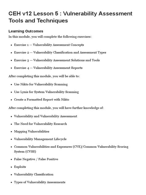 Ceh 5 Vulnerability Analysis