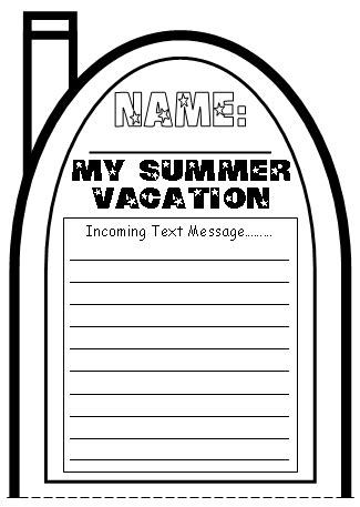 Cell Phone Templates Write A Text Message About Your Summer Vacation