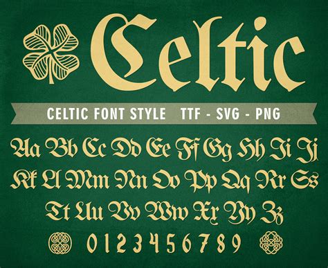 Celtic Font Irish Font Gaelic Font Tattoo Font Celtic Lettering Celtic Font Alphabet Celtic Font