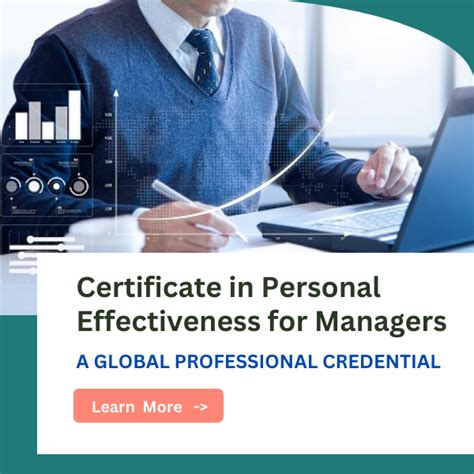 Certificate In Personal Effectiveness For Managers Global Management