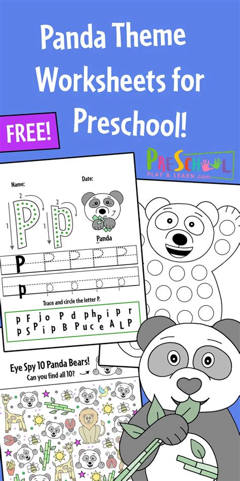 Check Out These Cute Panda Worksheets To Make Learning Fun Uses These Panda Printables With An