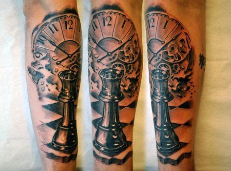 Chess Tattoo Make The Clock Have The Aniversay Date On It Tattoos 3D